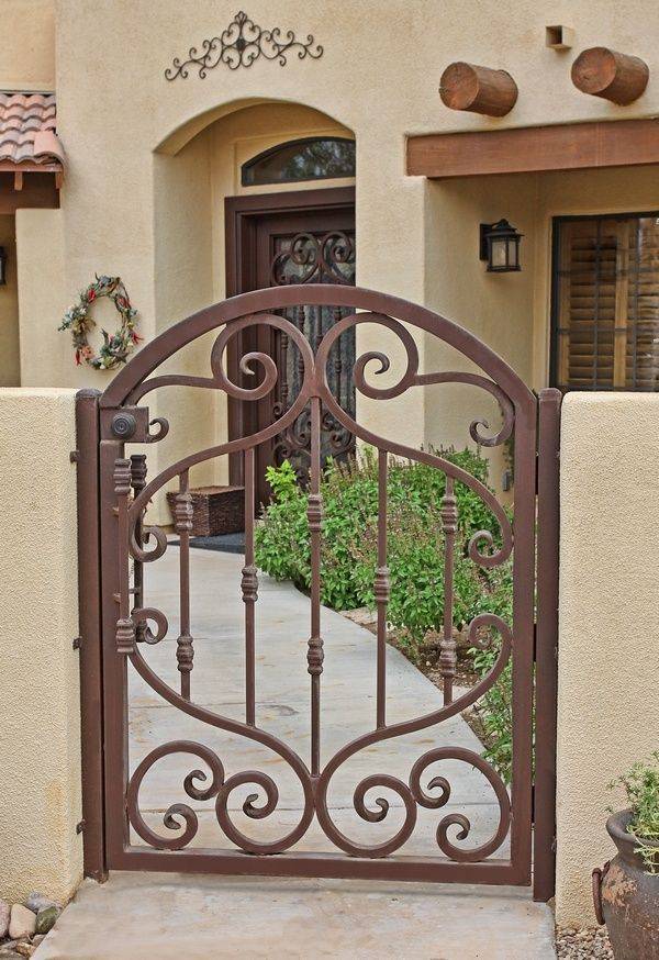 Buy Handmade Contemporary Metal Gate Custom Dual Entry Ornamental