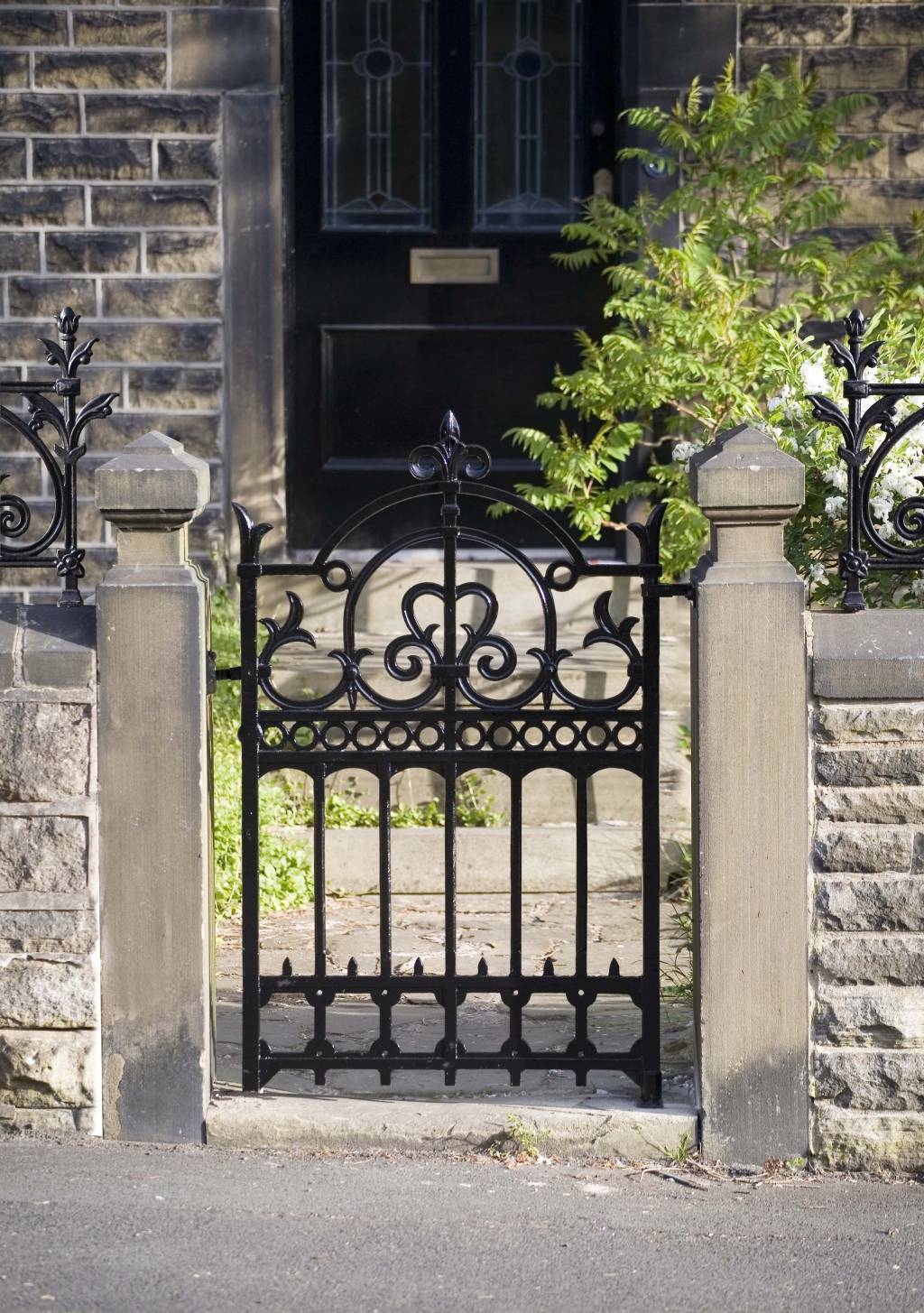 Simple Wrought Iron Gate And Fence Design