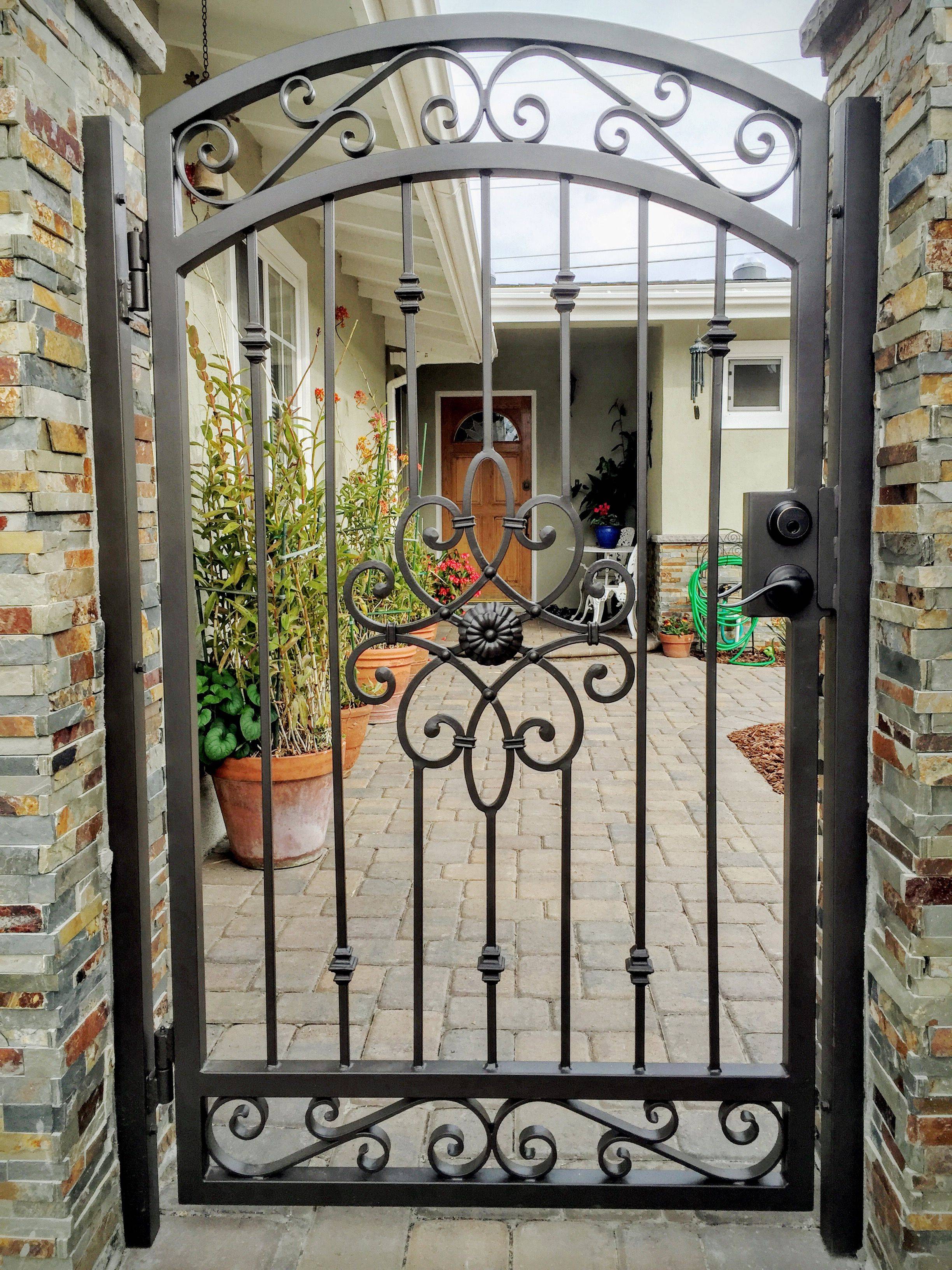 Large Metal Entrance Gate Antique Style Custom W X