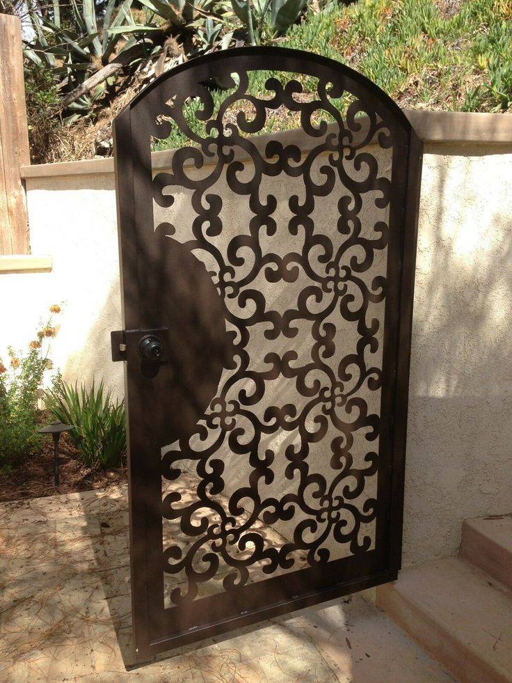 Simple Wrought Iron Gate And Fence Design