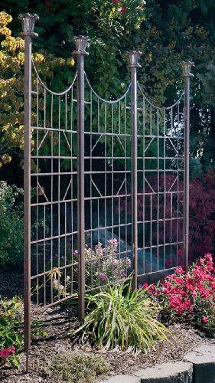 H Potter Large Wrought Iron Ornamental Metal Garden Trellis