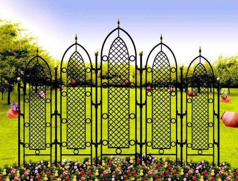 Wrought Iron Round Criss Cross Arch Metal Garden Trellis