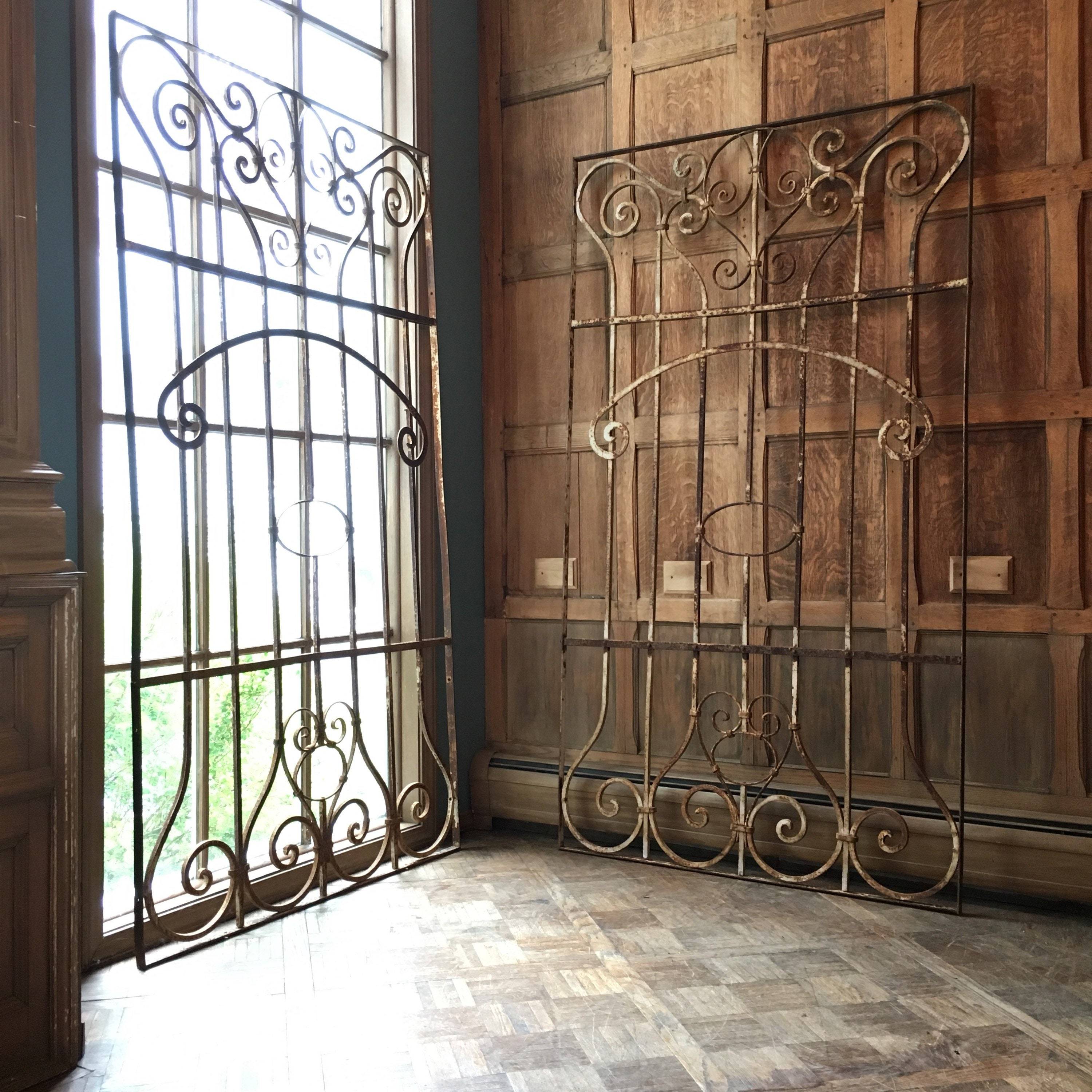 Antique Stewart Iron Works Wrought Iron Gate Ricca