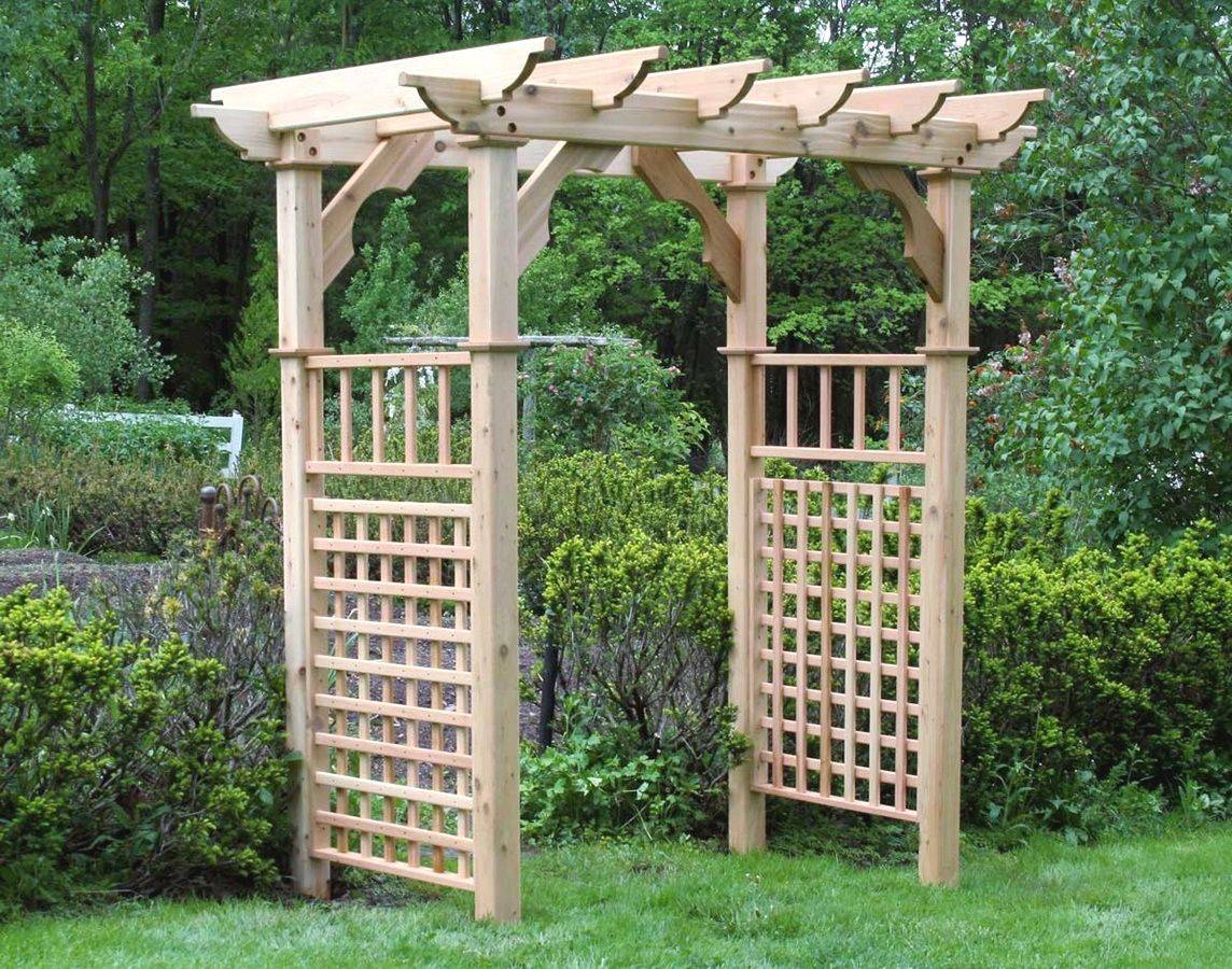 A Wooden Garden Arbor