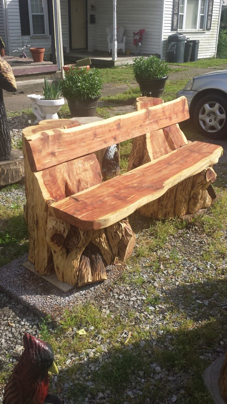 Beautiful Rustic Wood Outdoor Patio Furniture Design