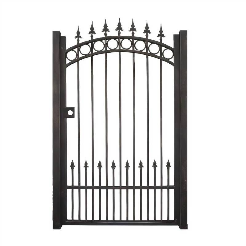 Black Aluminum Wide Picket Gate