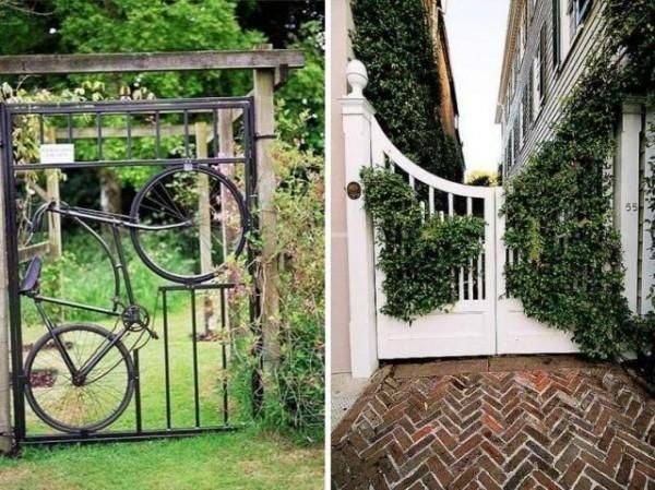 Th Century French Antique Cast Iron Garden Gate