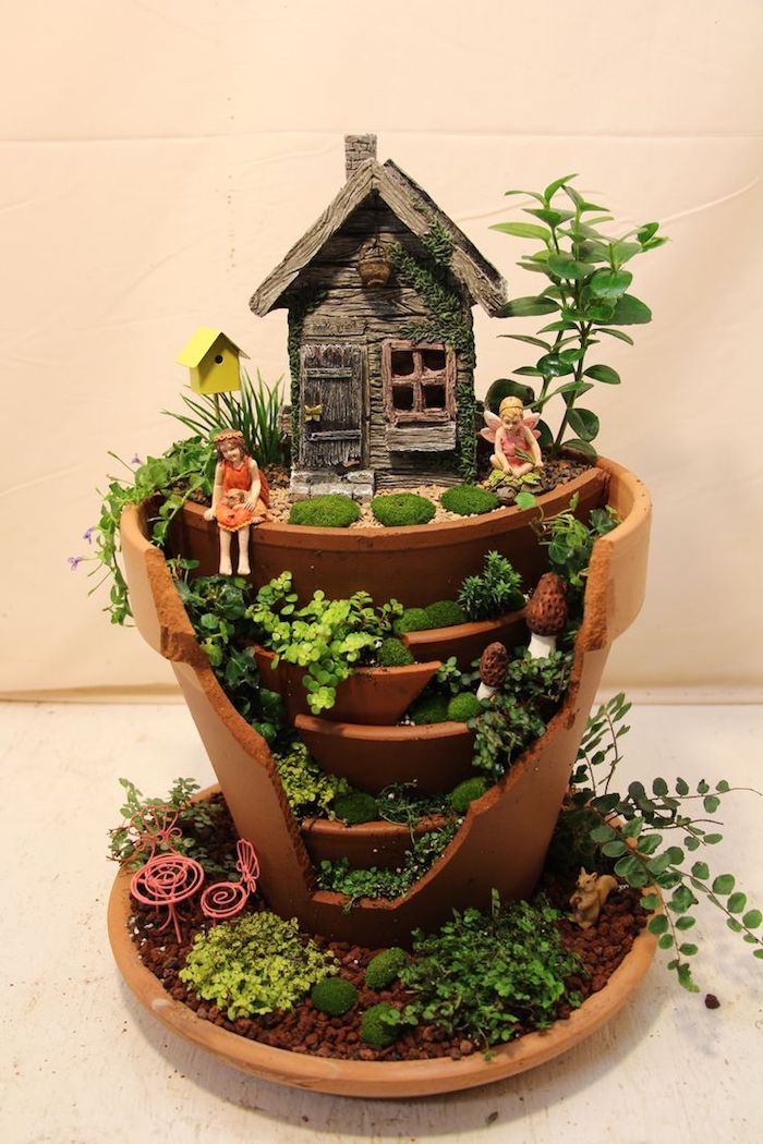 Broken Pot Fairy Garden