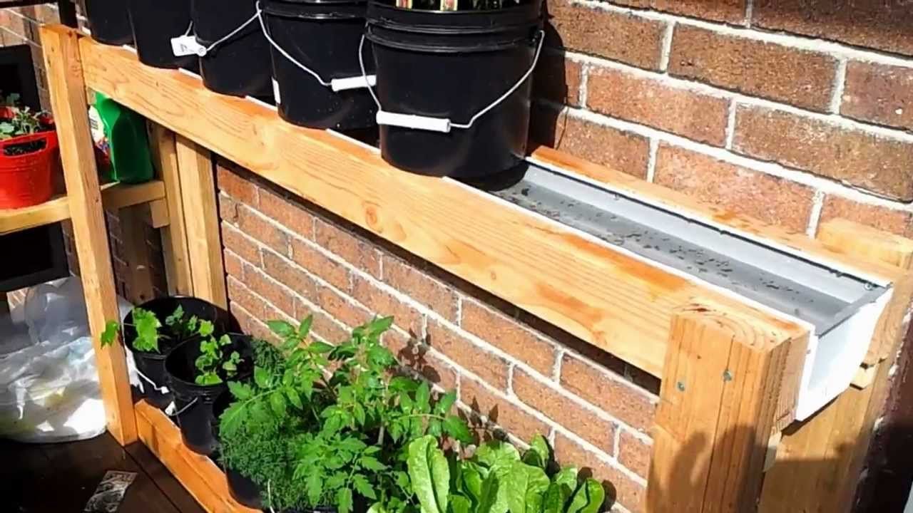 Self Watering Rain Gutter System Garden