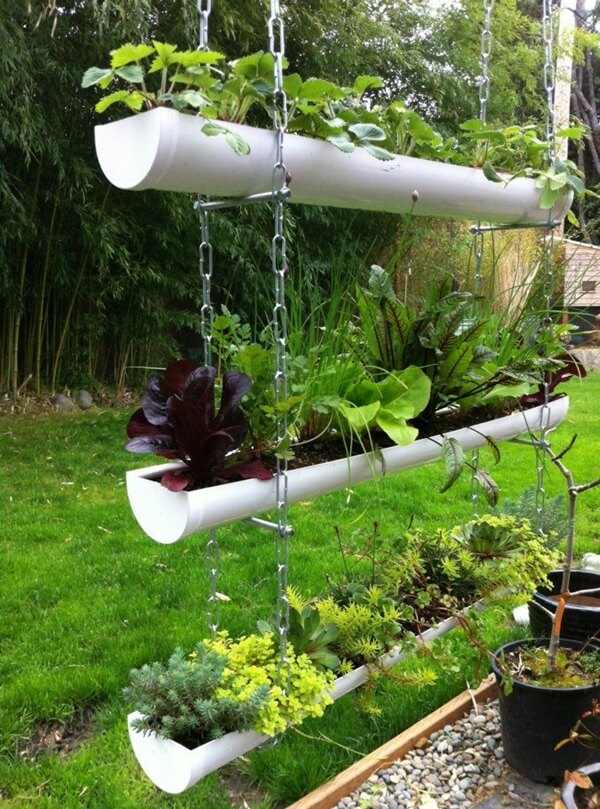 Self Watering Rain Gutter Grow System