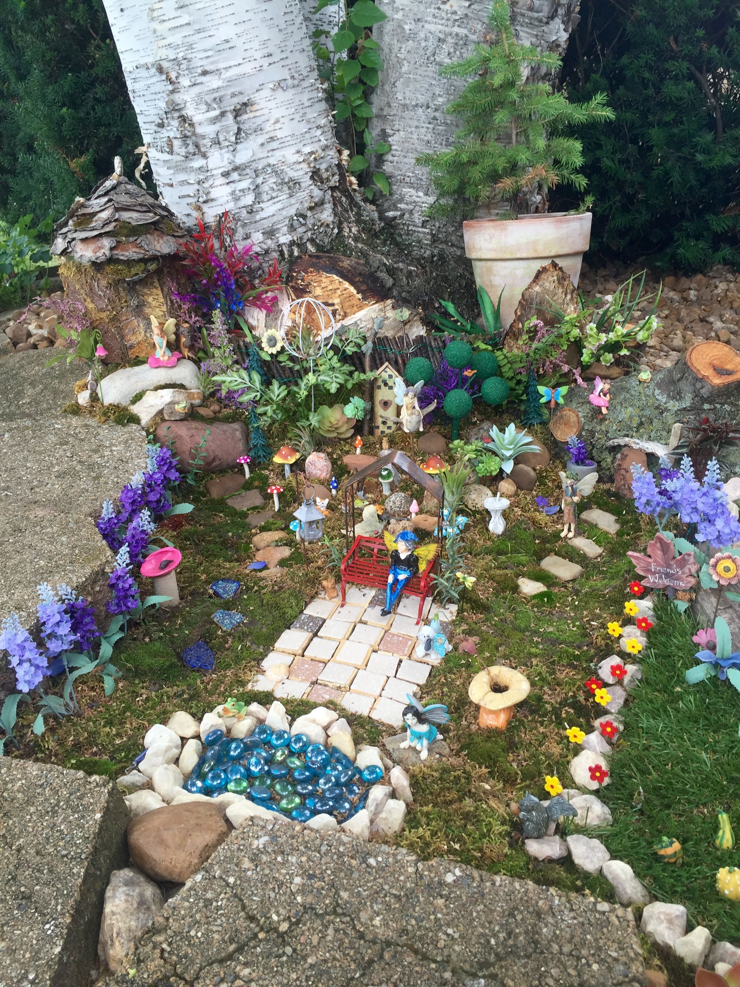 My Largest Fairy Garden Outside Large Fairy Garden