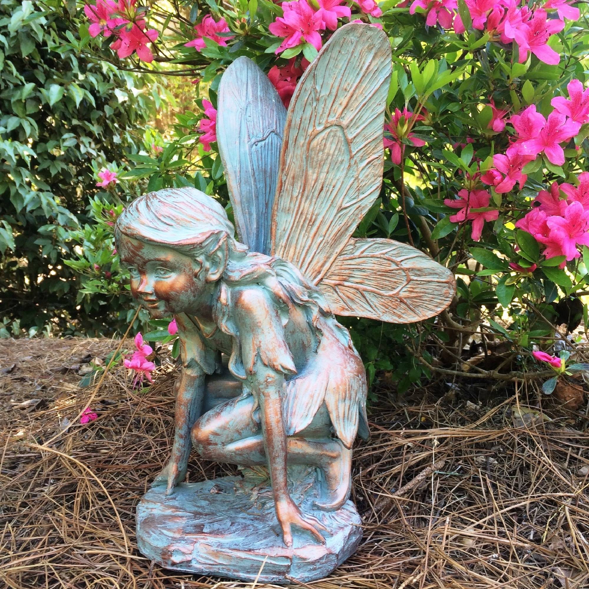 Garden Fairy Statue Sitting Fairy Statue Resin Craft Fairy Figurine