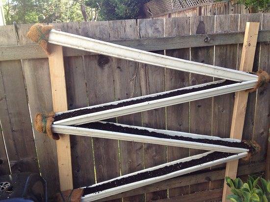 Creative And Innovative Rain Gutter Garden Ideas