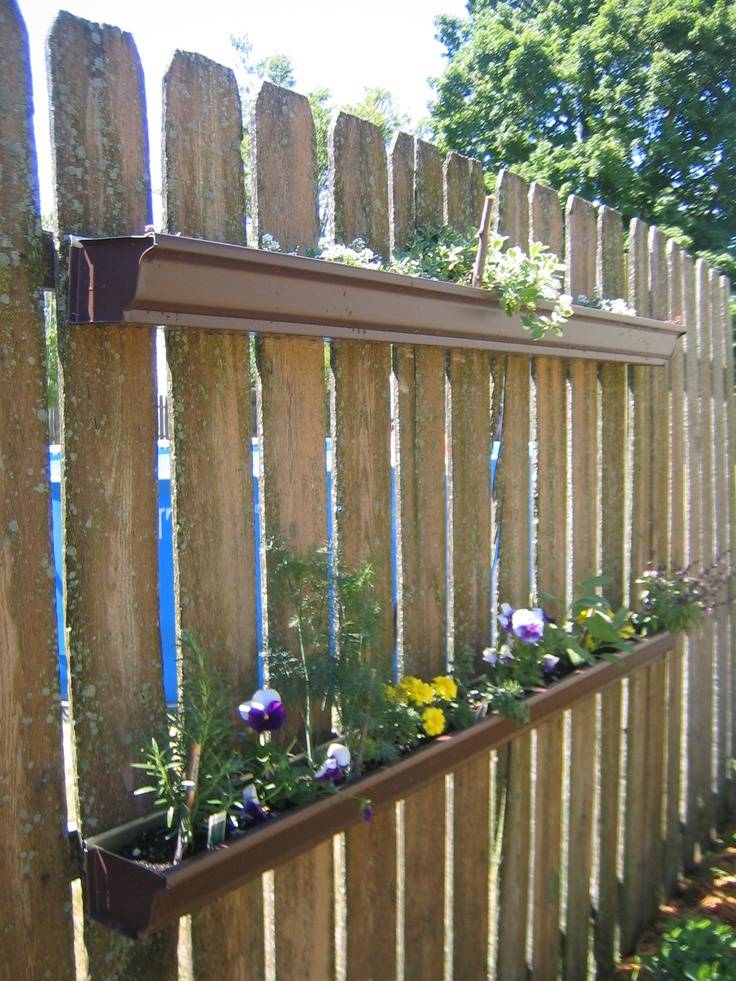 Pic Only Rain Gutter Garden Trellis Garden Structures