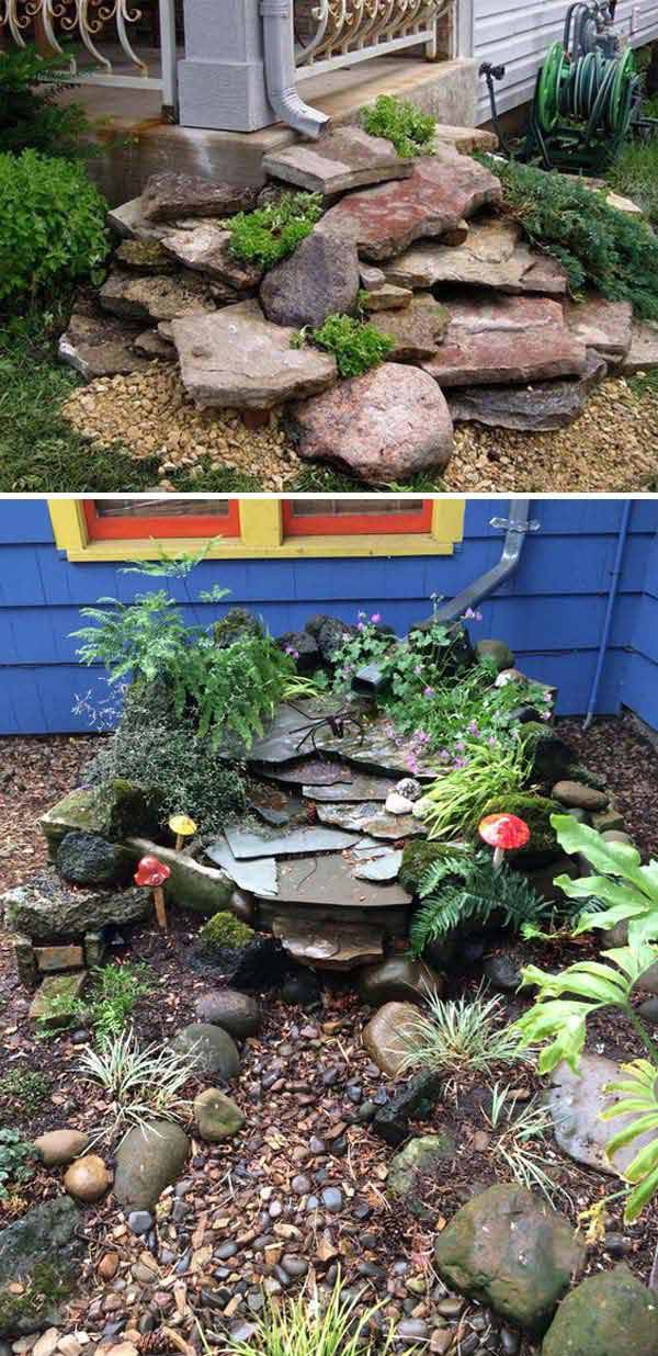 Clever Downspout Landscaping Ideas