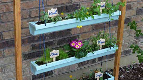 Diy Hanging Gutter Garden