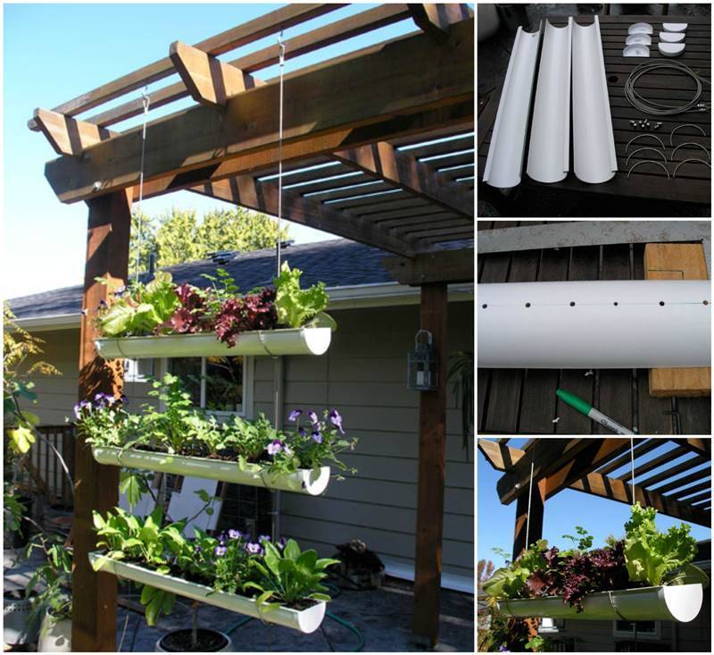 Creative And Innovative Rain Gutter Garden Ideas