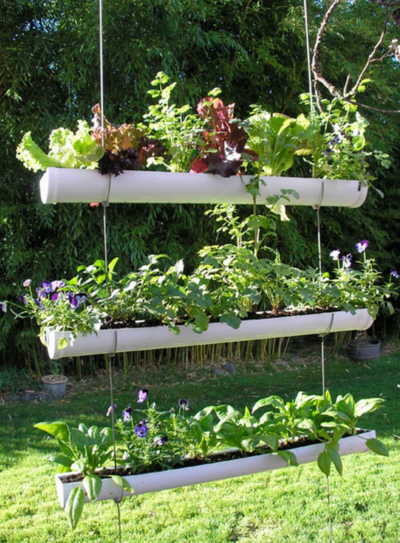 Creative Ideas Diy Hanging Gutter Garden