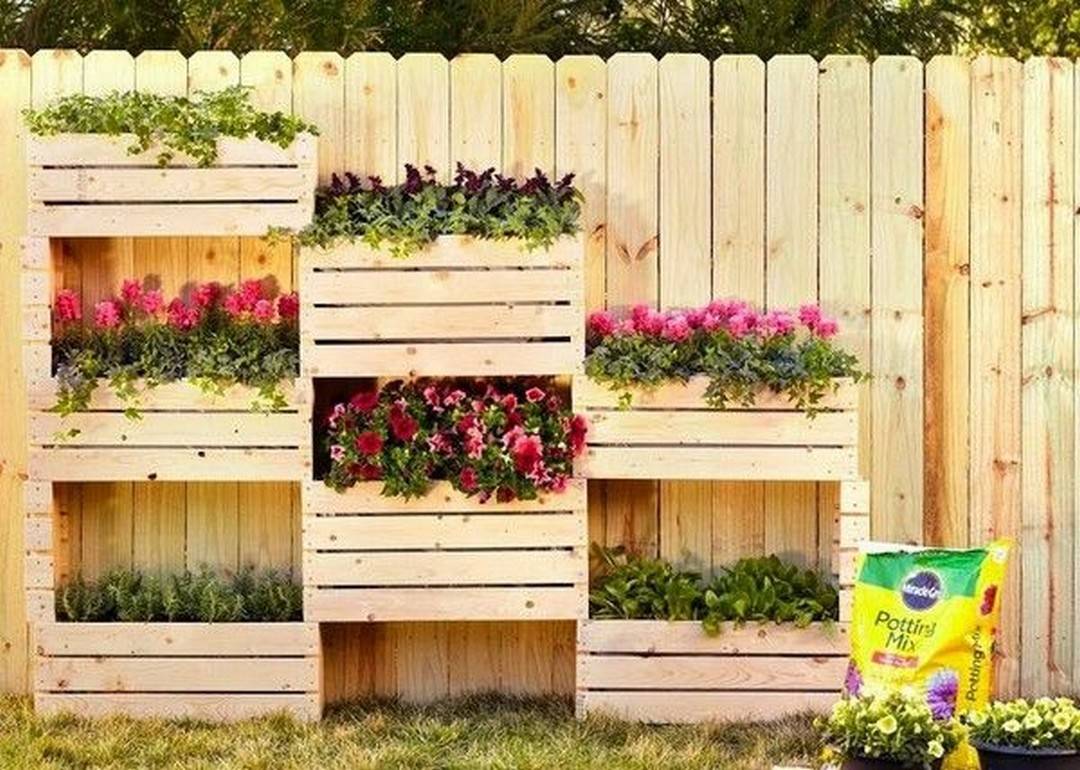 Charming Fence Planter Ideas