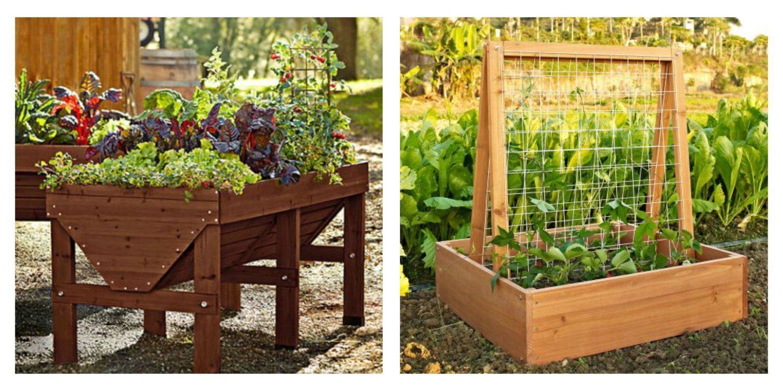 Garden Yard Wooden Square Vegetable Flower Raised Bed Patio Planter Box
