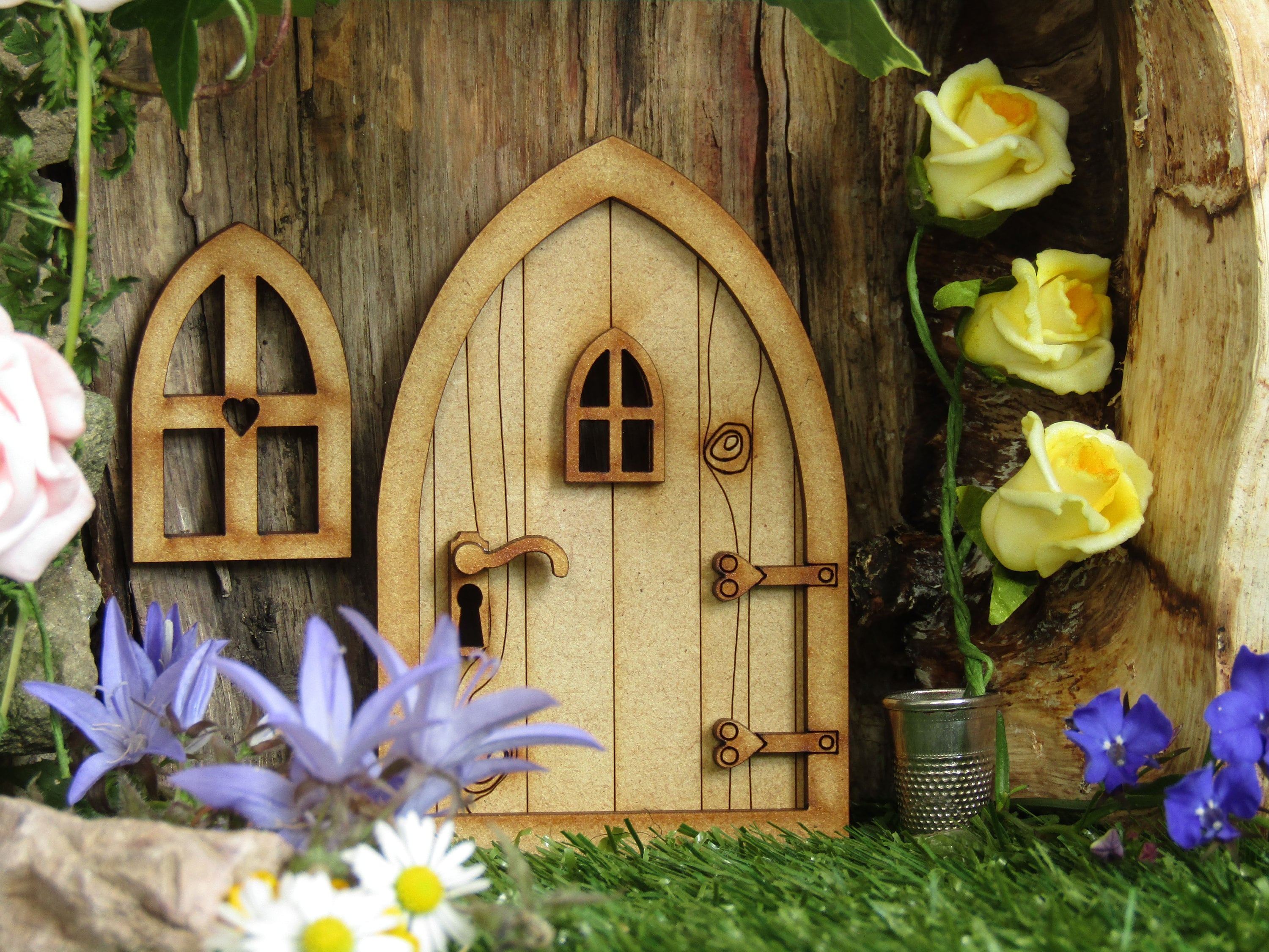 Miniature Fairy Garden Solar Stone Door Miniature Fairy Gardens