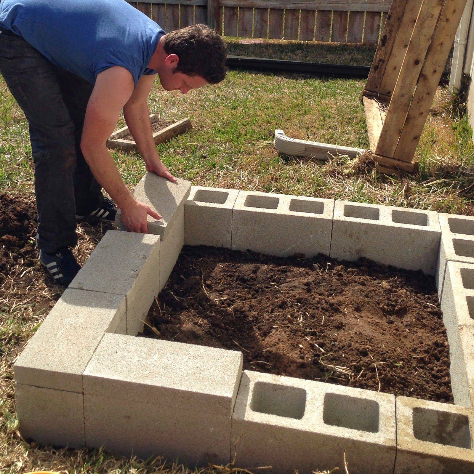 Concrete Block Raised Beds Part