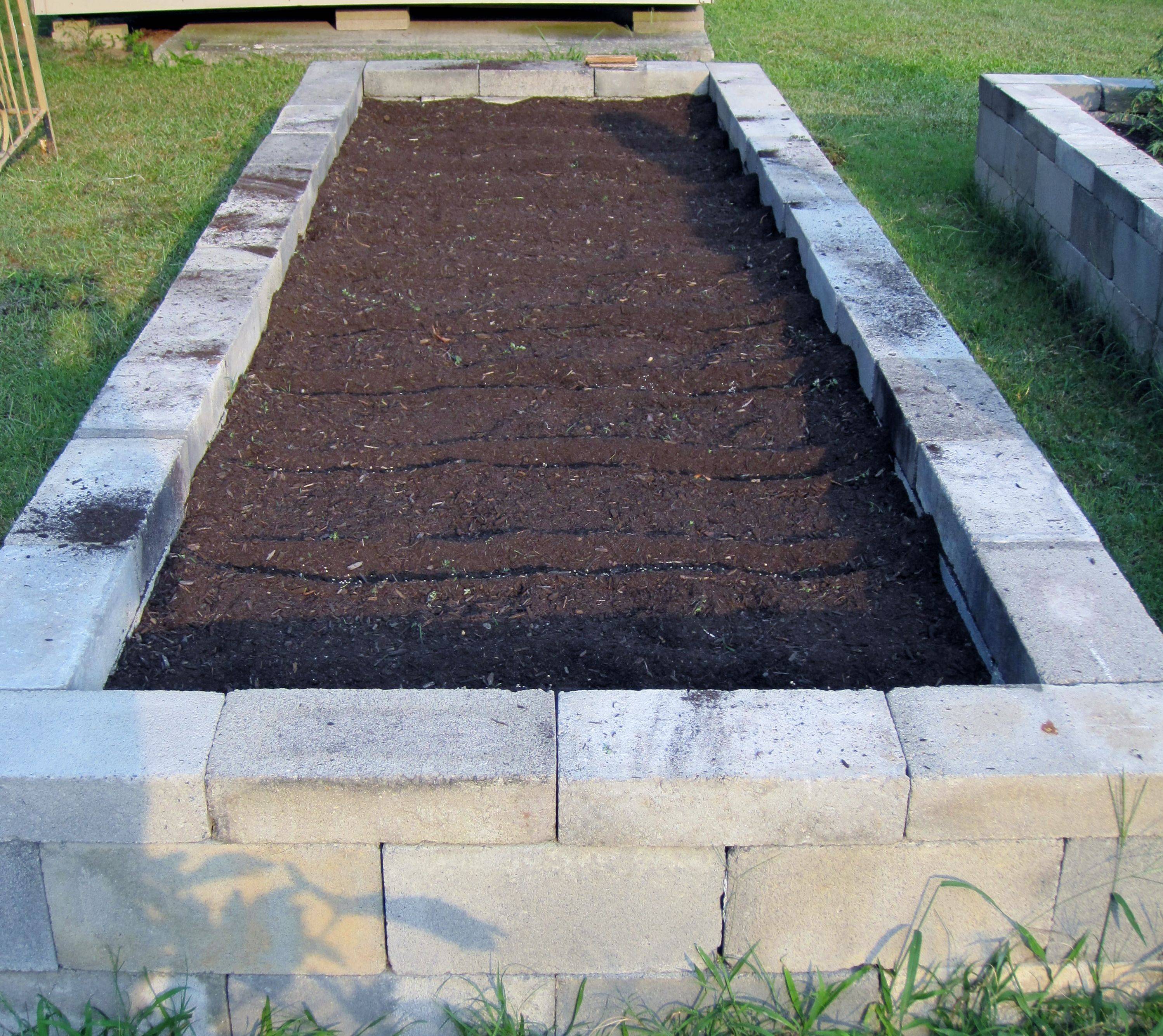 Concrete Block Raised Beds Part