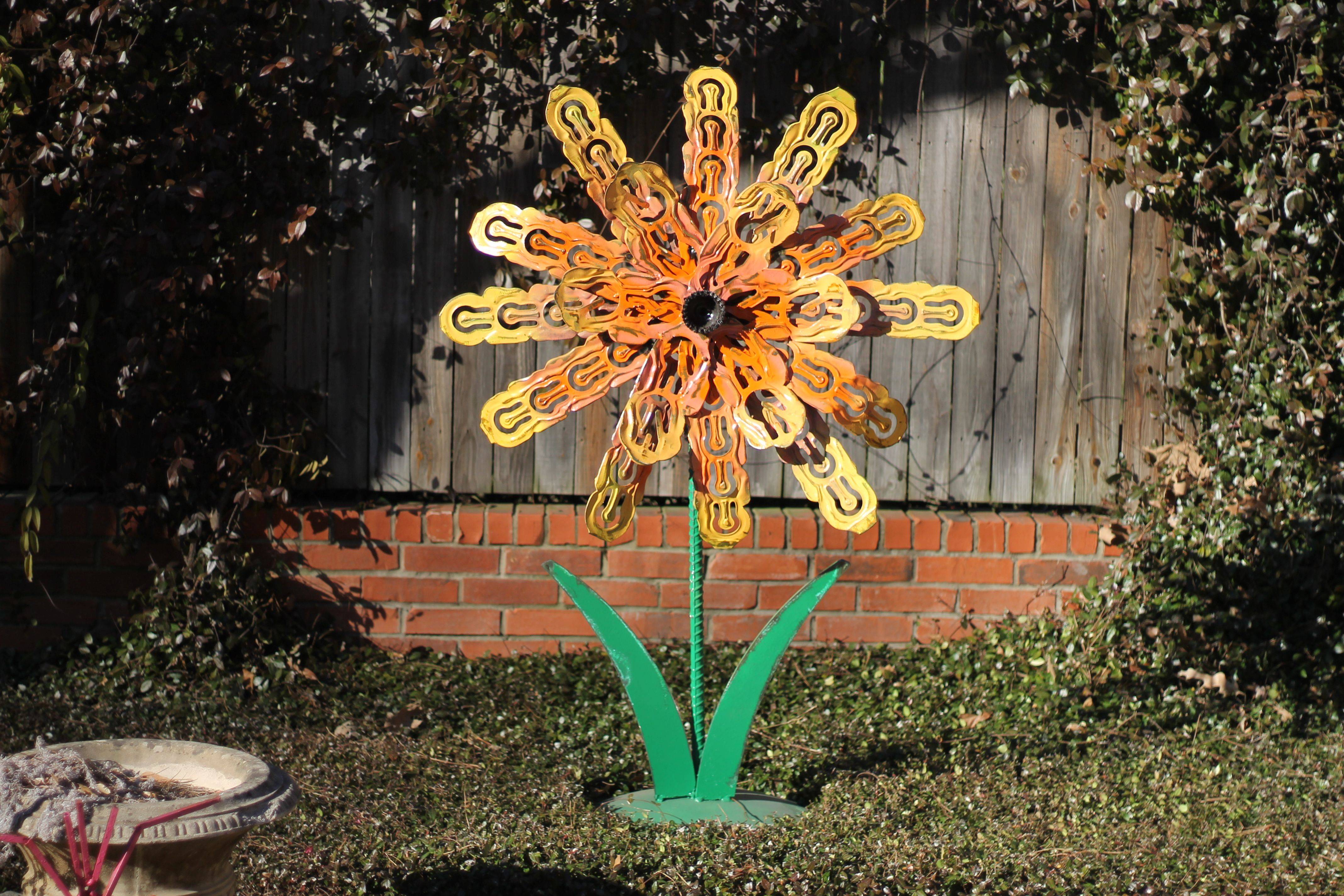Hollyhock Stem Stake Garden Art