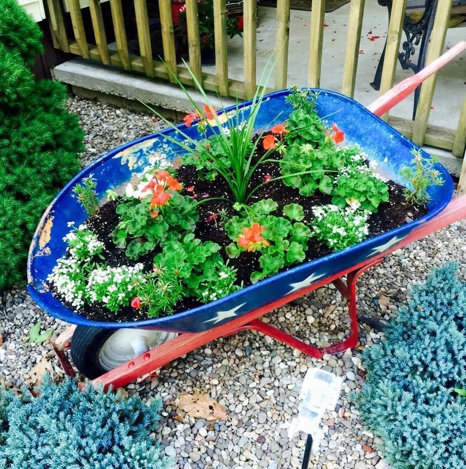 Wheelbarrow Flower Planter Wheelbarrow Planter Sweet T