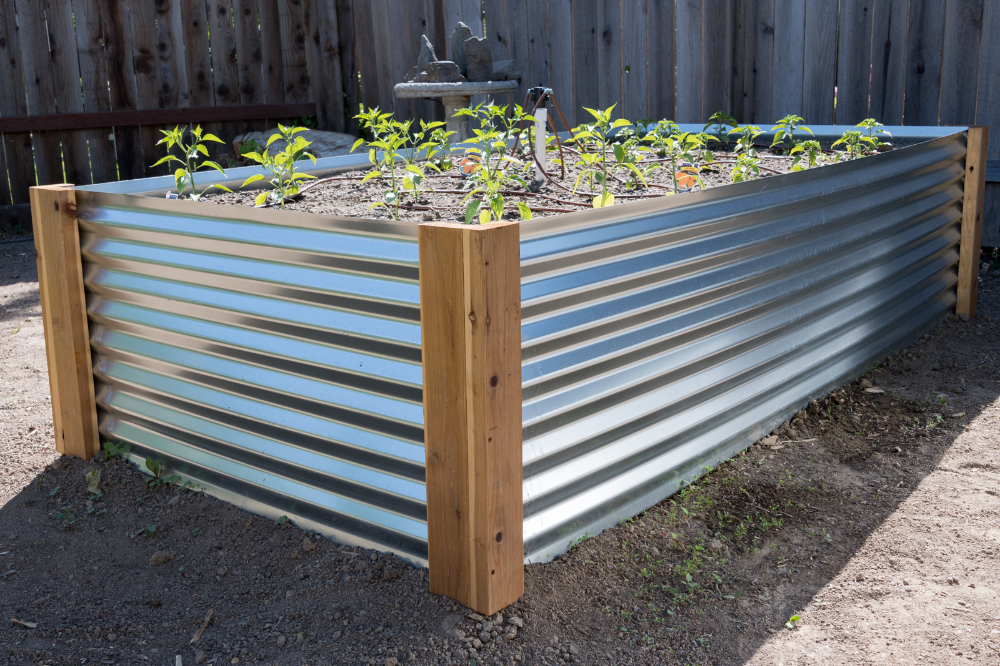 Barn Tin Raised Garden Beds