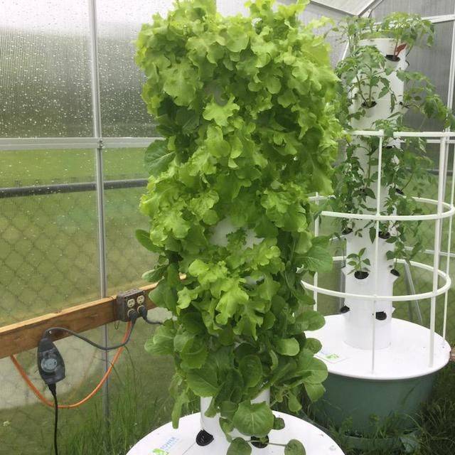 Large Tier Vertical Garden Tower Black Stackable