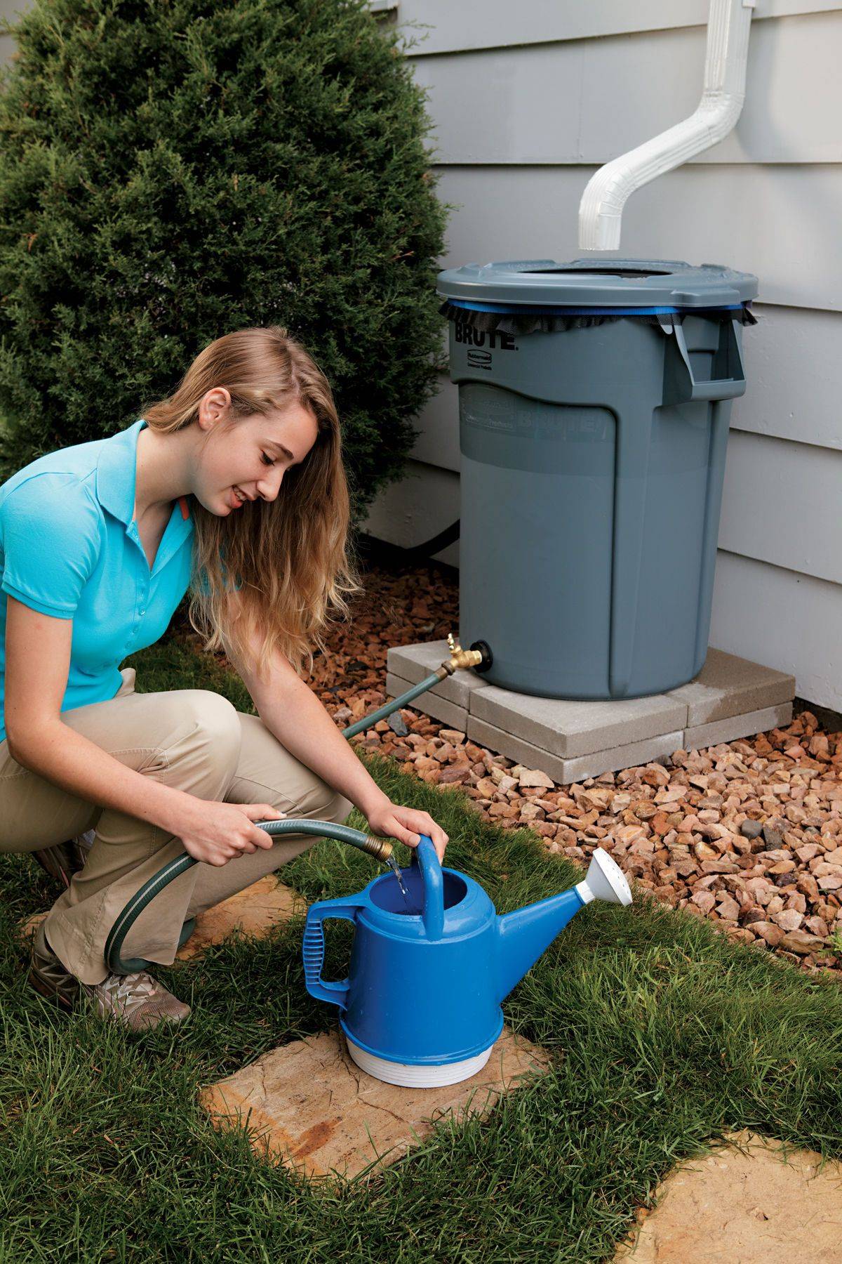Painted Rain Barrel