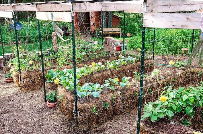 The Straw Bale Pallet Crate Garden Simple
