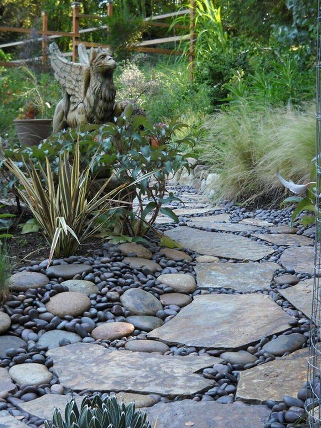 Best Simple Rock Walkway Ideas
