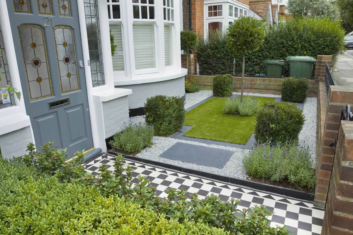 Modern Garden Design Small London Cedar Screen Grey