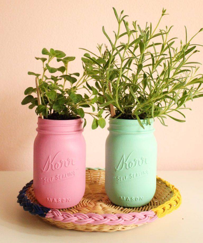 Indoor Herb Garden Reclaimed Wood Mason Jar Herb Garden