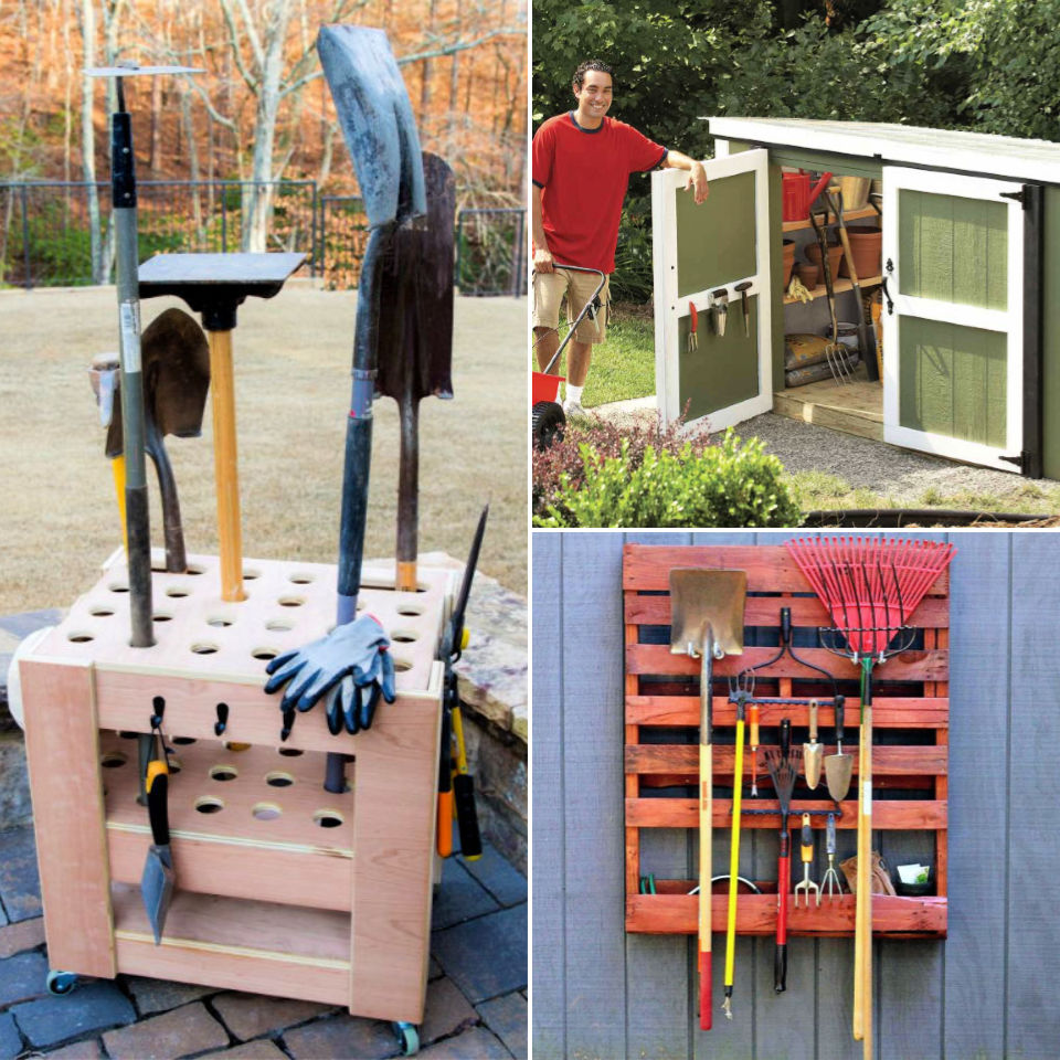 Diy Garden Tool Storage Idea