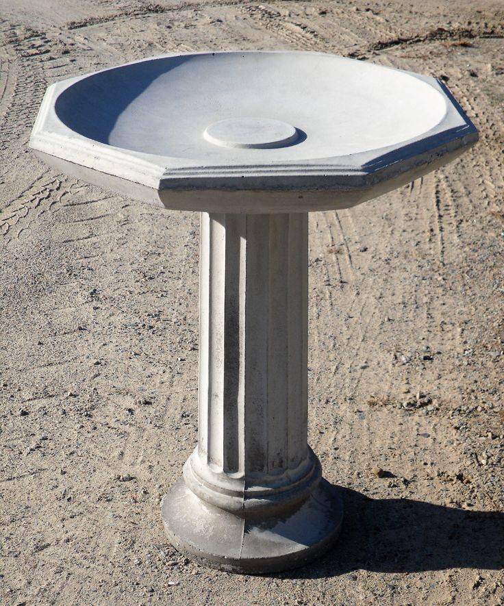 A Diy Concrete Birdbath