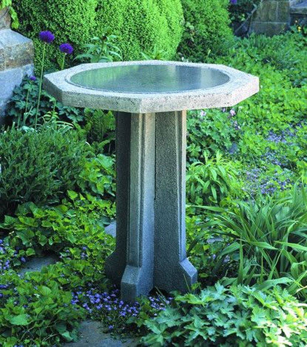 The Flowerbed Concrete Bird Bath
