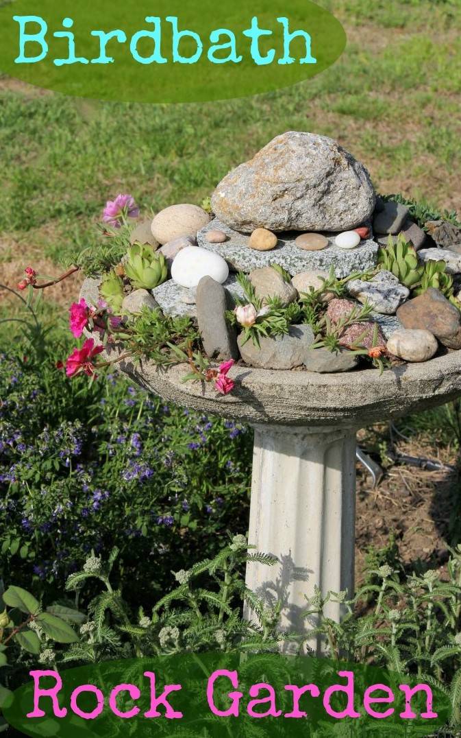 Rustic Solar Outdoor Bird Bath Tier Patio
