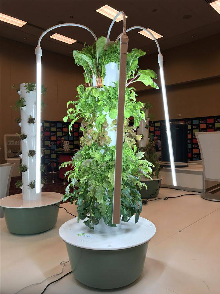 Tower Garden Urban Vertical Gardening Grow Lights Backyard Tower Garden