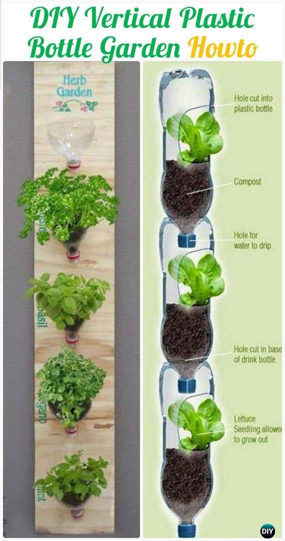 Clever Plastic Bottle Vertical Garden Ideas
