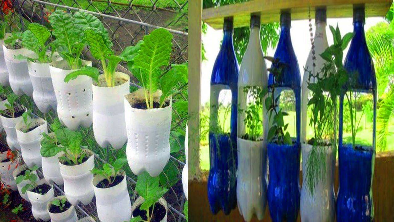 Clever Plastic Bottle Vertical Garden Ideas