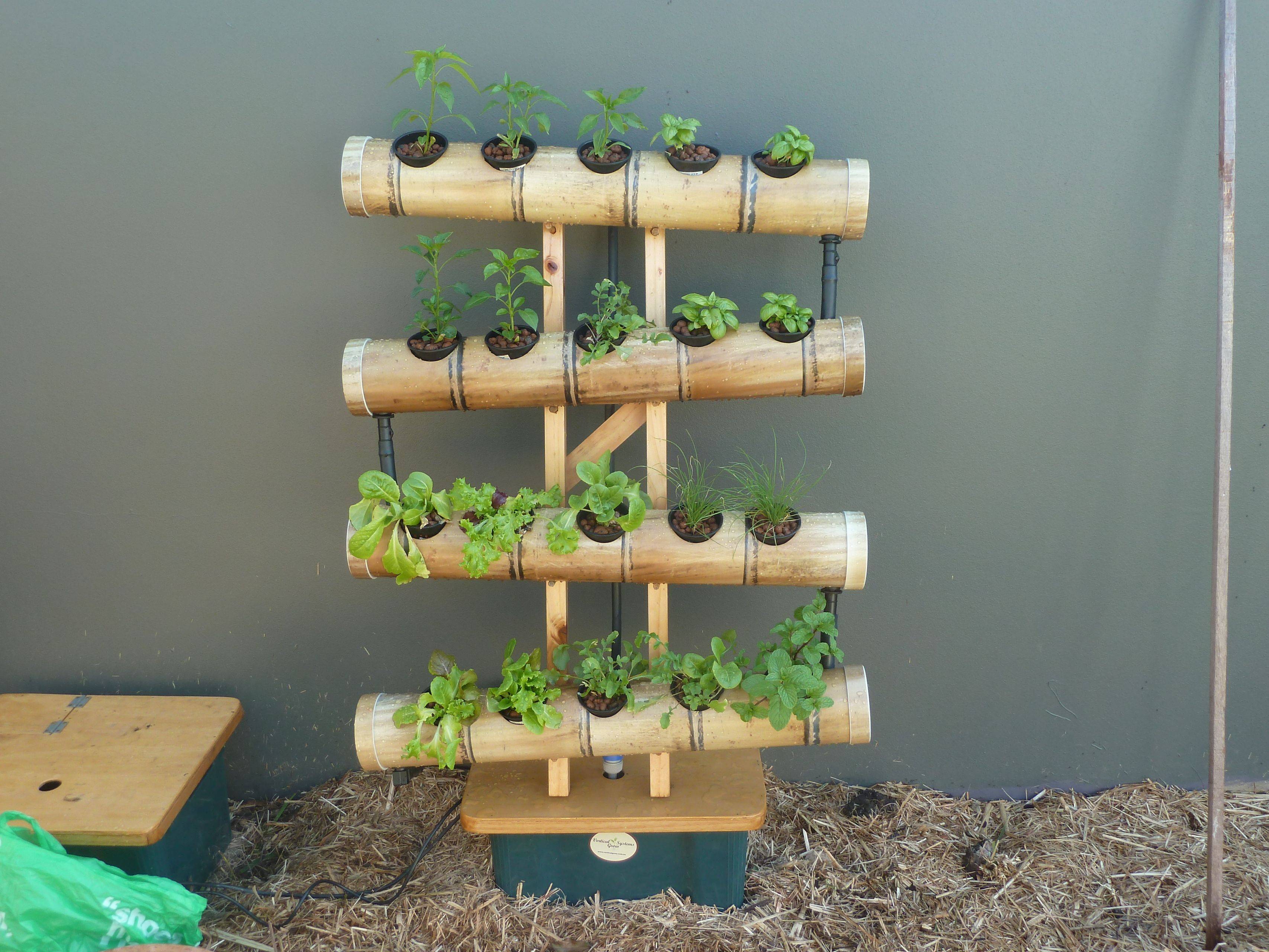 Bamboo Balcony Vertical Garden Vertical Gardening Systems