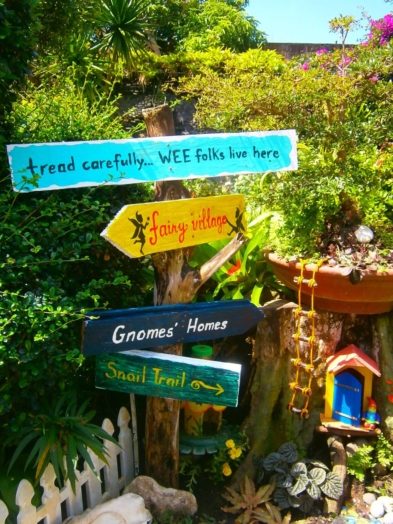 Dusk Garden Sign Plaque Fairy Garden Handmade