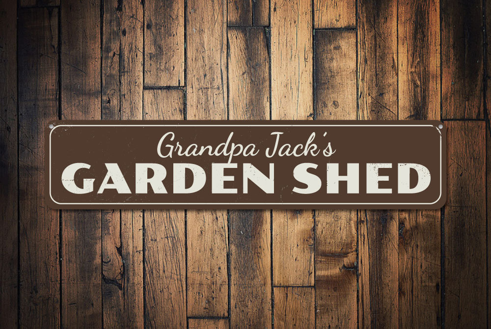 Personalised Rustic Style Wood Garden Sign