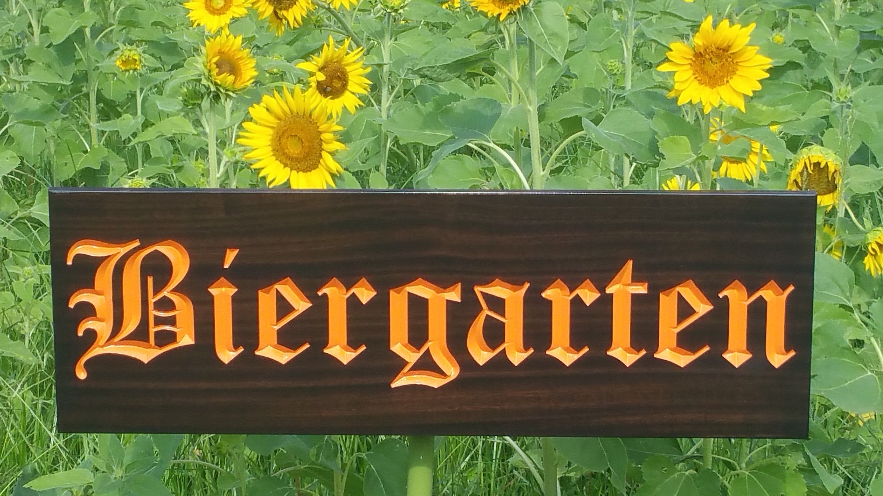 Handmade Beer Garden Sign