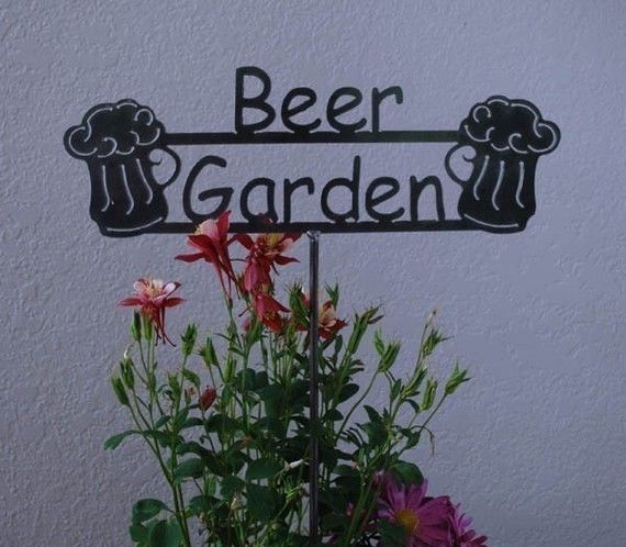 Handmade Vintage Beer Garden Sign