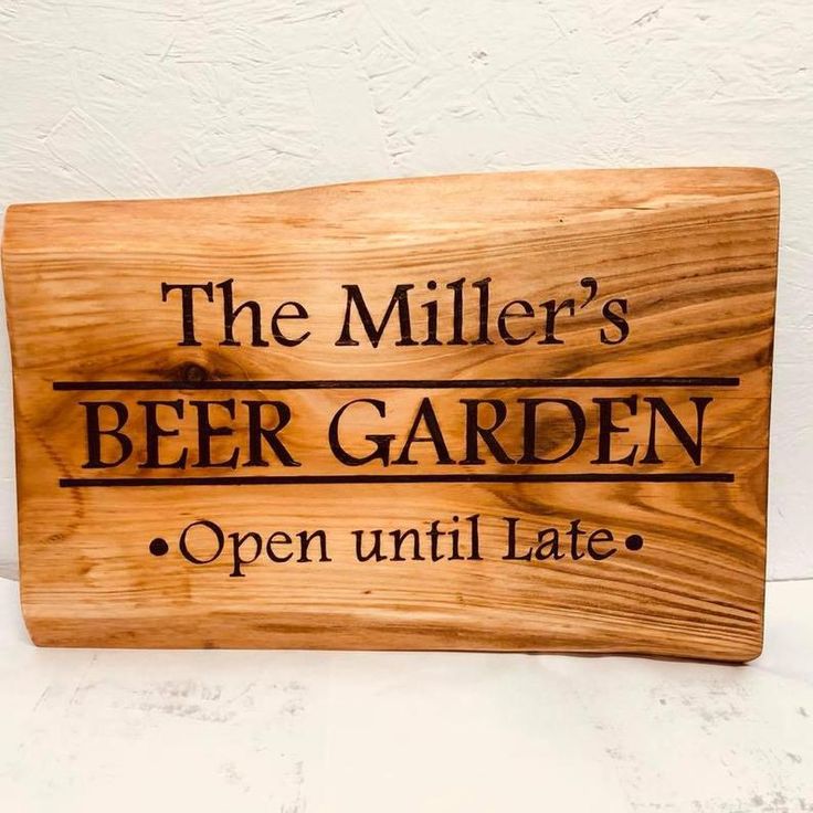 Personalised Beer Garden Hanging Slate Sign
