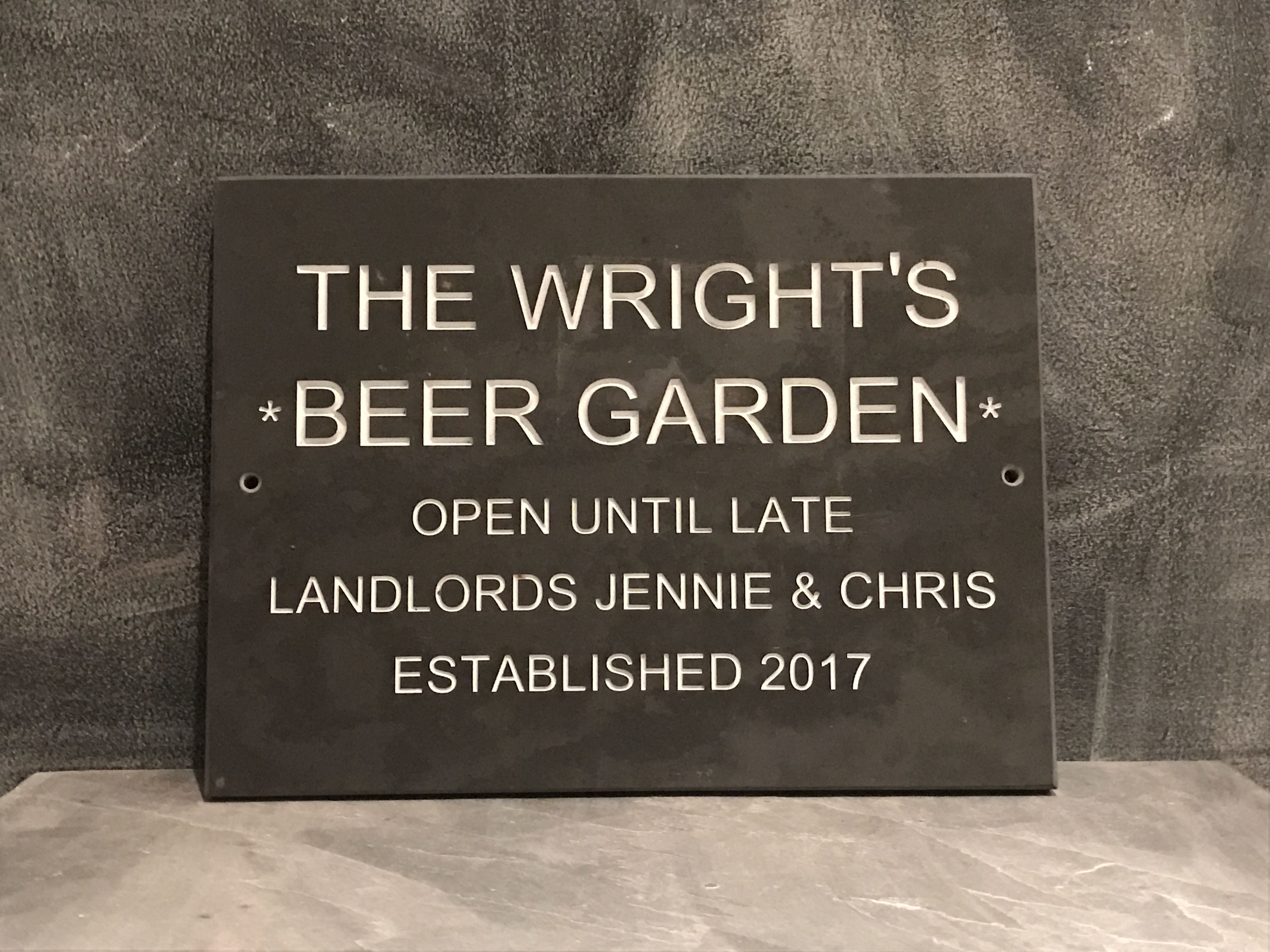 Personalised Beer Garden Slate Hanging Sign